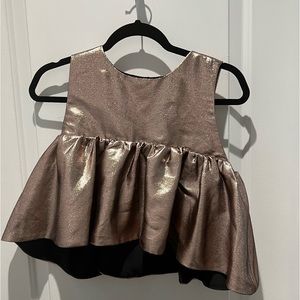Zara metallic crop top